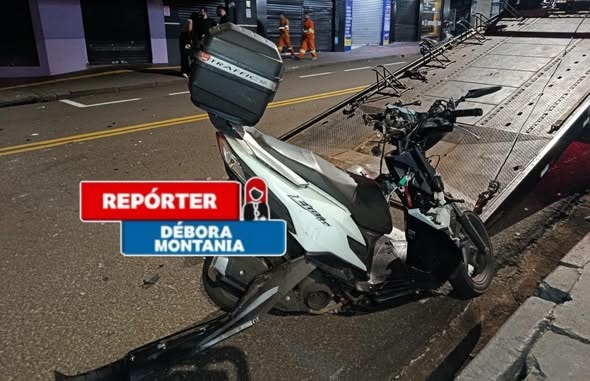 Motociclista fica gravemente ferido após colisão frontal na Avenida dos Palmares